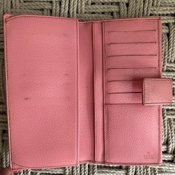 Gucci Vintage Pink Long Snap Wallet with Gold Hardware - Picture 7 of 7